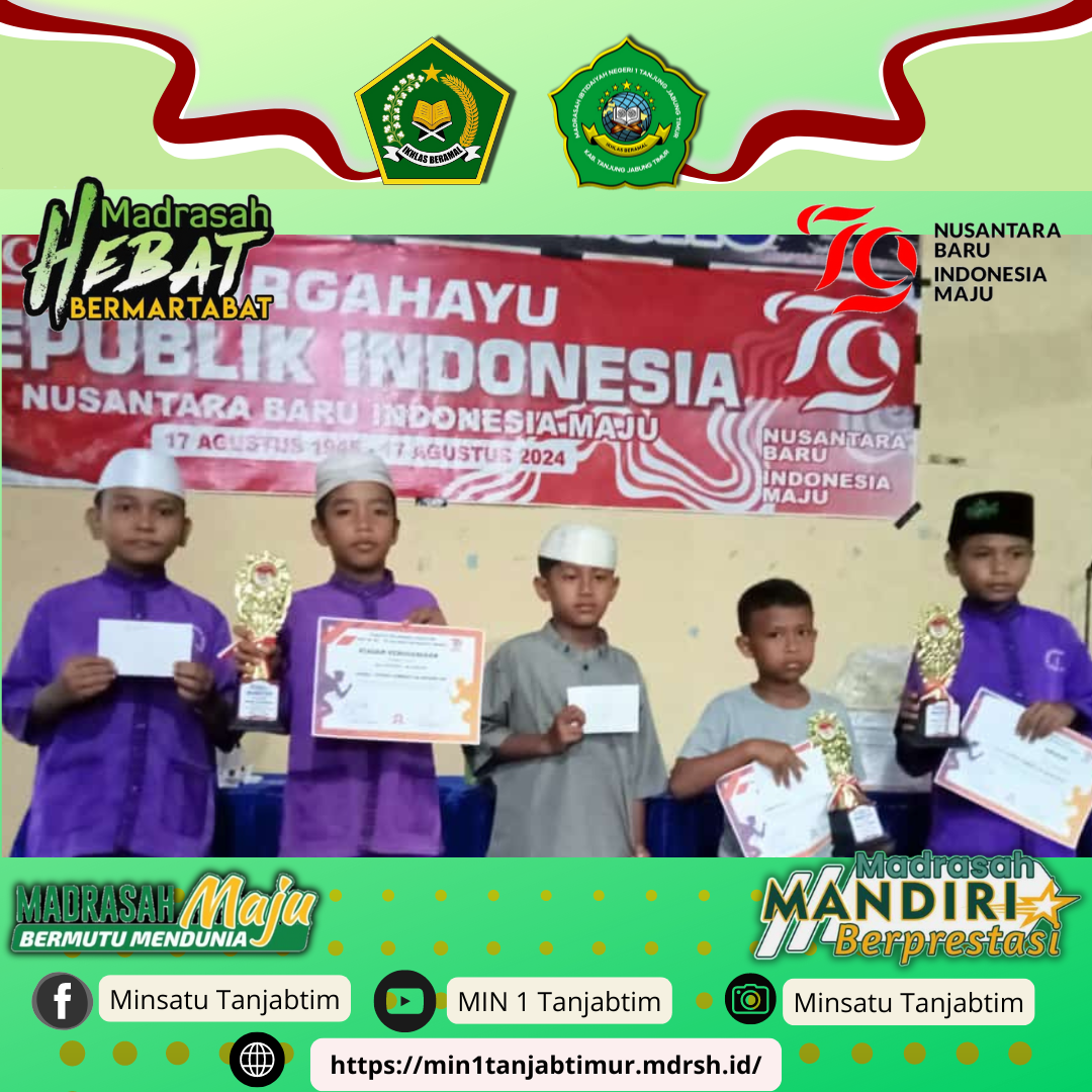 MIN 1 Tanjab Timur Terima Hadiah Lomba HUT RI