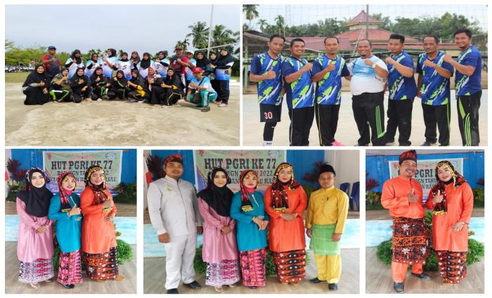 MERIAHKAN HGN KE 77, PGRI KECAMATAN RANTAU RASAU  GELAR BERBAGAI PERLOMBAAN