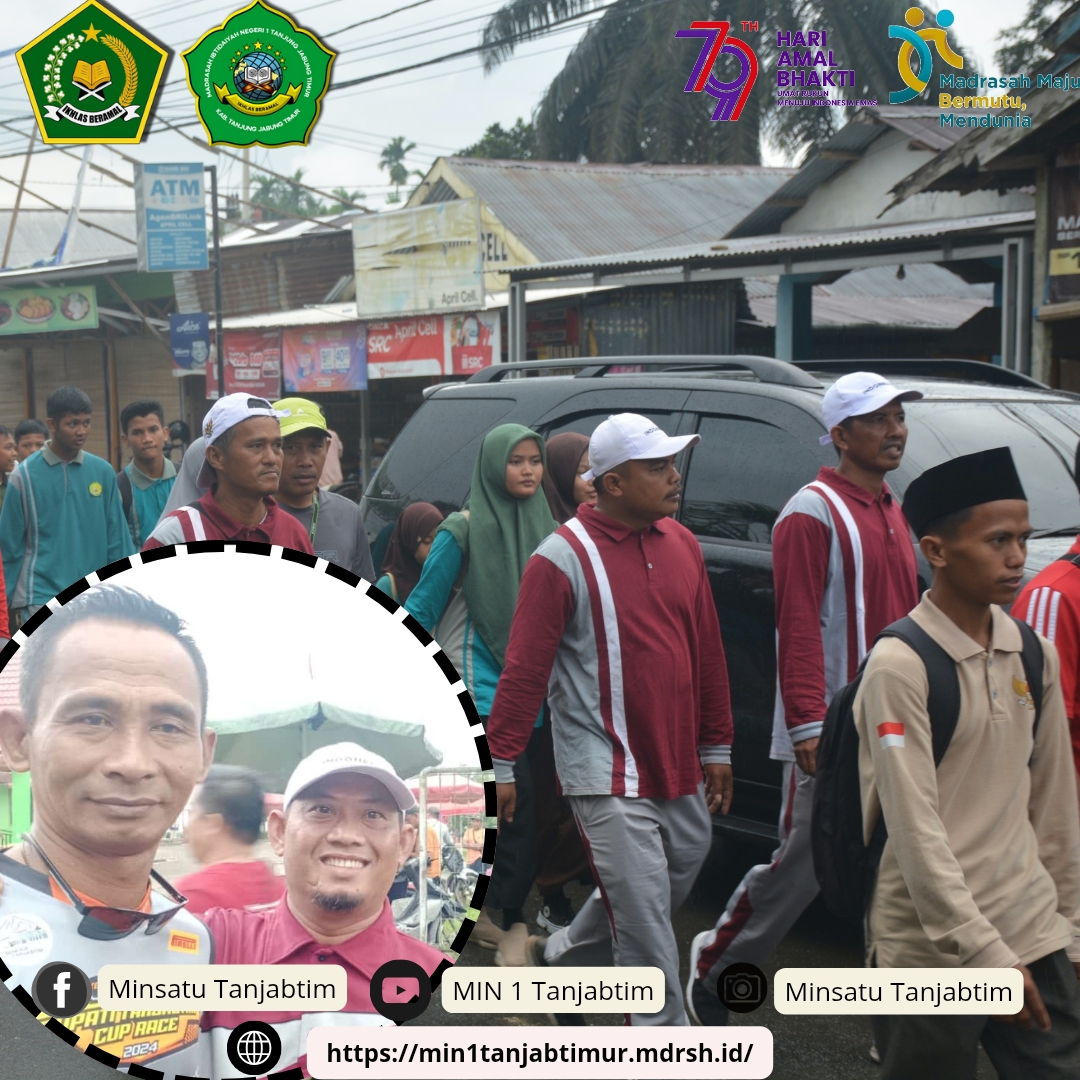 Majelis Guru MIN 1 Tanjab Timur Ikuti Jalan Santai, Walau Hujan