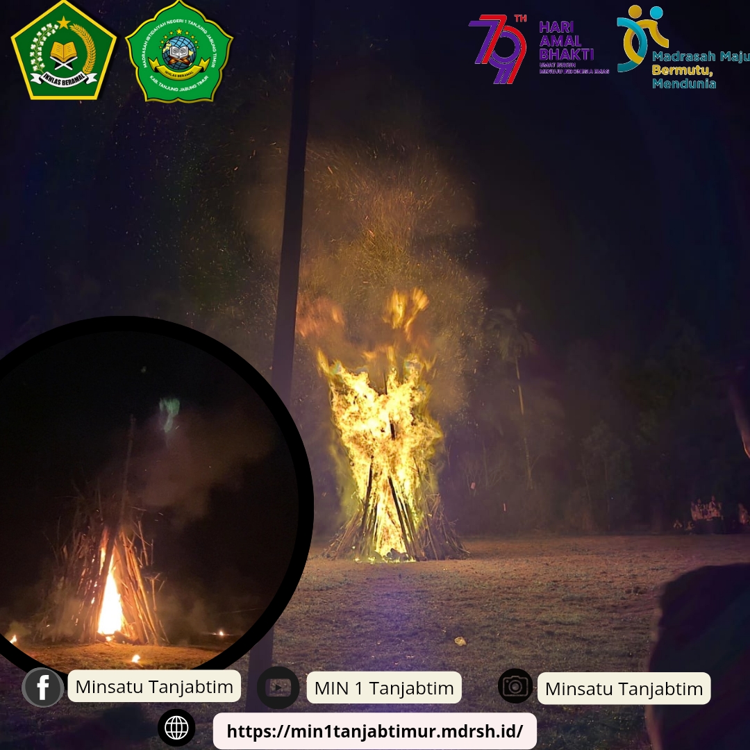 Malam Puncak Perkemahan Akhir Semester 2024, Unggun Api Dinyalakan