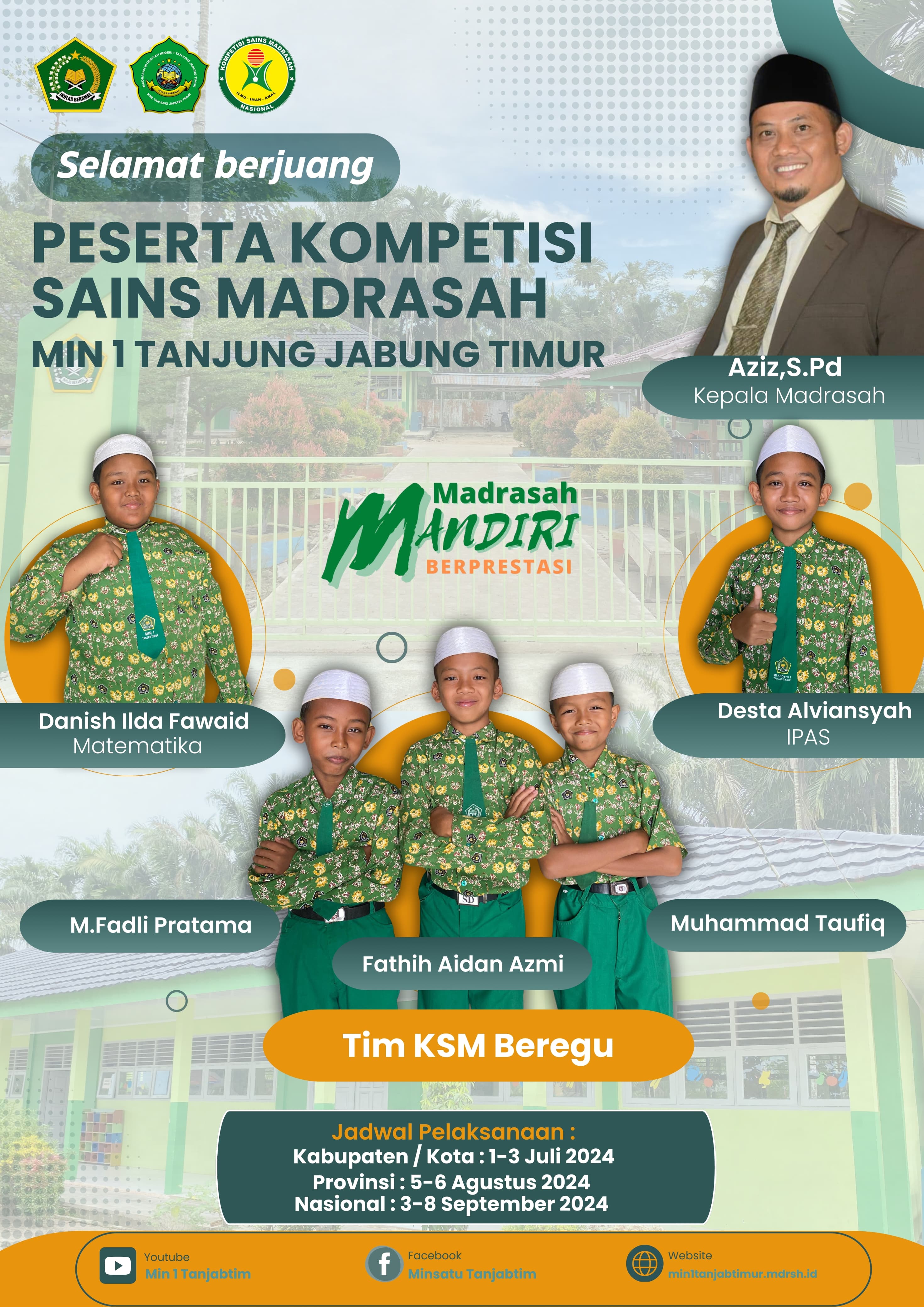 MIN 1 Tanjab Timur Siap Berlaga Di KSM Tingkat MI