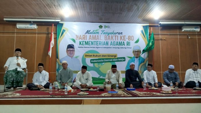 Sambut HAB Ke 80,MAjelis Guru MIN 1 Tanjab Timur Hadiri Malam Tasyakuran