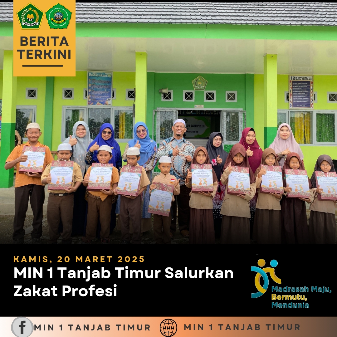 MIN 1 Tanjab Timur Salurkan Zakat Profesi