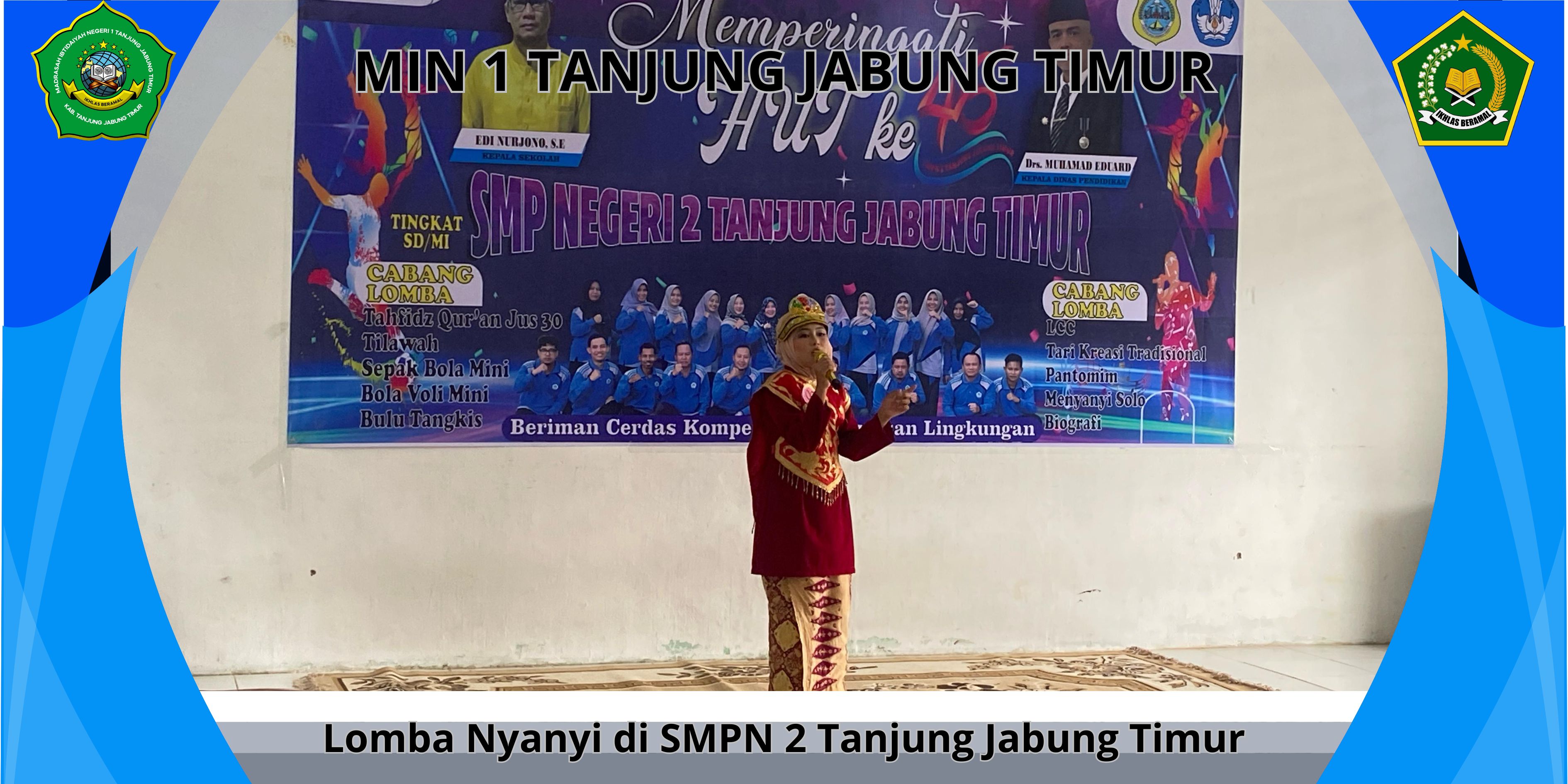 Nadiva, Tampil Menakjubkan Pada Lomba Nyanyi di SMPN 2 Tanjab Timur