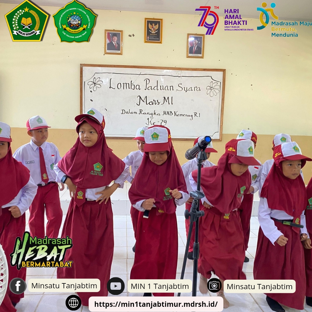 MIN 1 Tanjab Timur Gelar Lomba Mars Madrasah