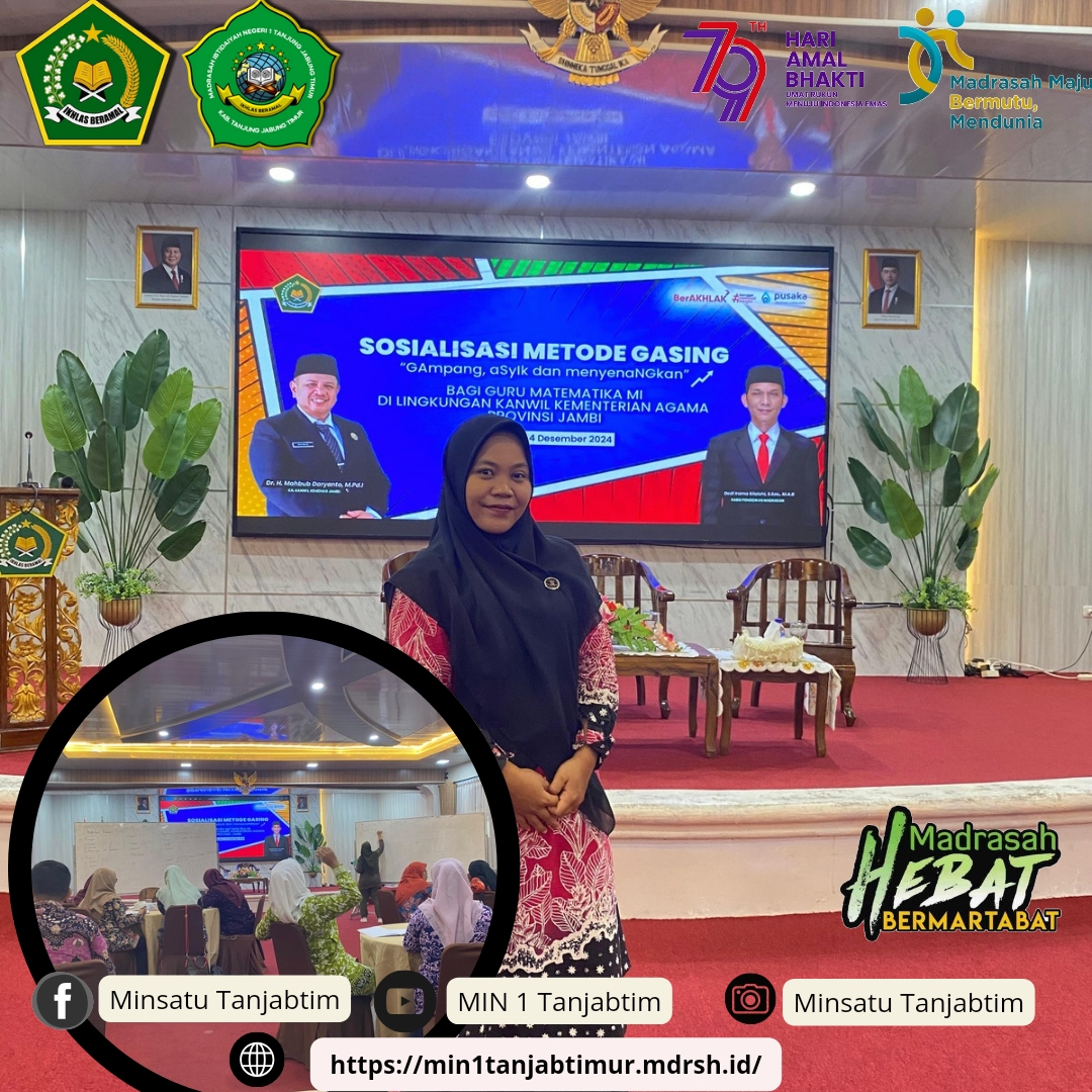 Guru MIN 1 Tanjab Timur Ikuti Sosialisasi Metode Gasing