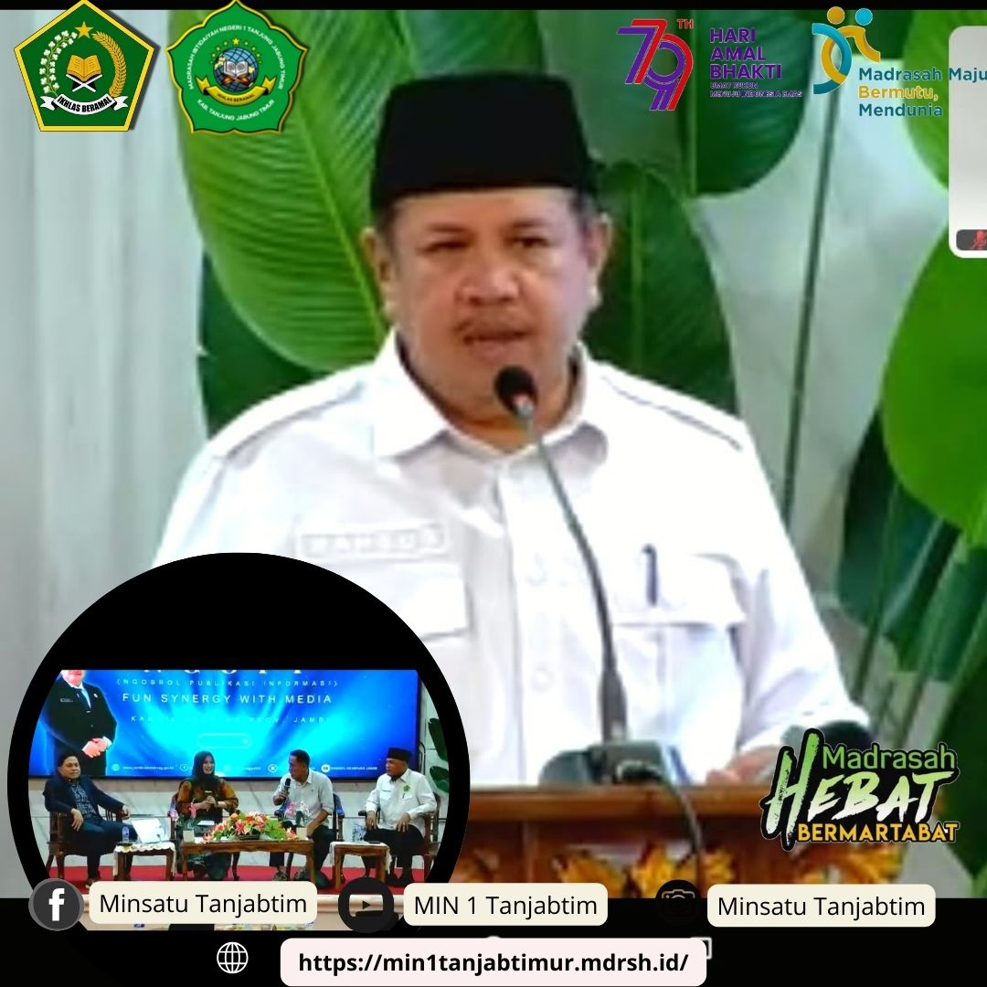 MIN 1 Tanjab Timur Ikuti Media Gethering NGOPI Secara Online