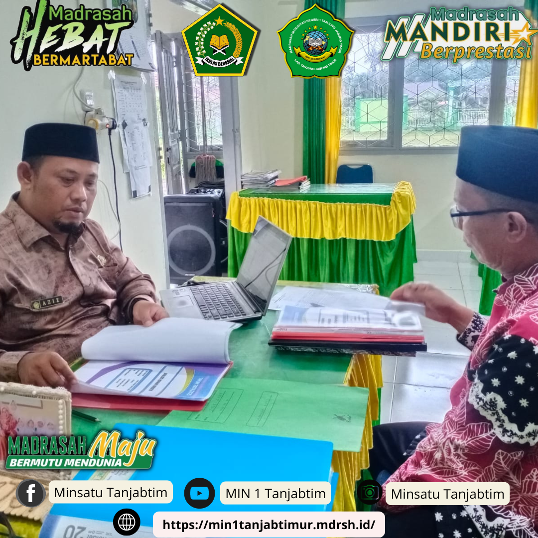 Kepala MIN 1 Tanjab Timur Lakukan Supervisi Administrasi