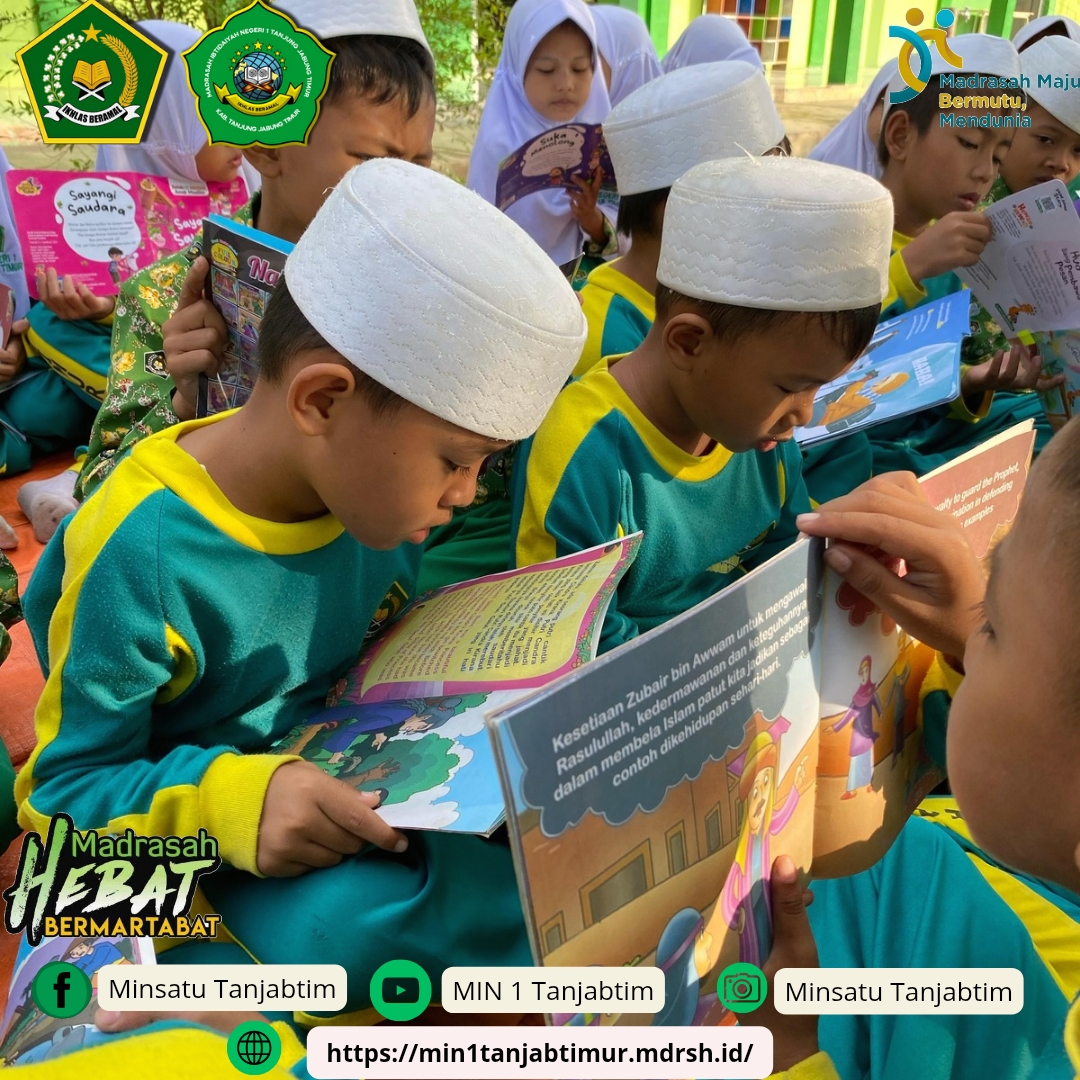 Jam Literasi, Agar Pelajar MIN 1 Tanjab Timur Gemar Membaca